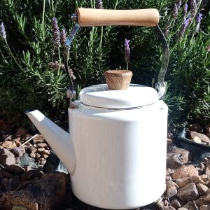 Klassieke Erde Teepot met Hout afwerking