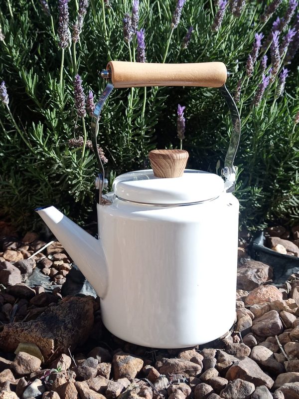 Klassieke Erde Teepot met Hout afwerking