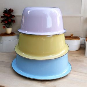 Erde Mengbakke in Pastel kleure